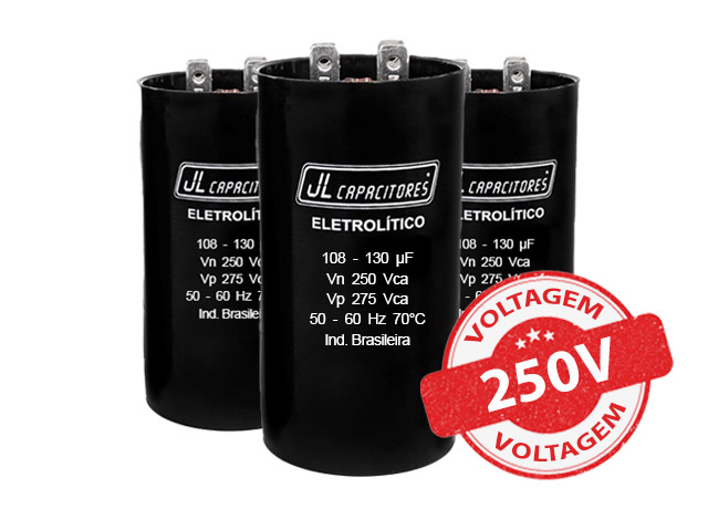 Capacitores Eletrolíticos 250V